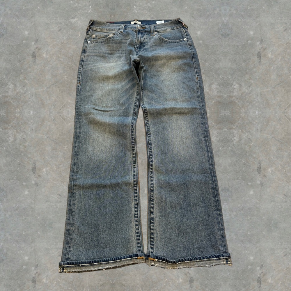 Y2K Mens 34x32 True Religion Flared Denim Jeans